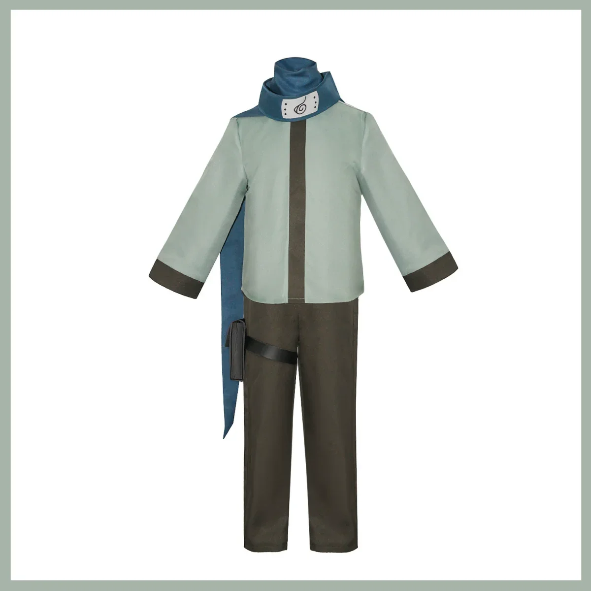 Xqanime sarutobi konohamaru cosplay traje casaco verde topos uniforme conjunto completo cachecol bandana adulto homem halloween terno de natal
