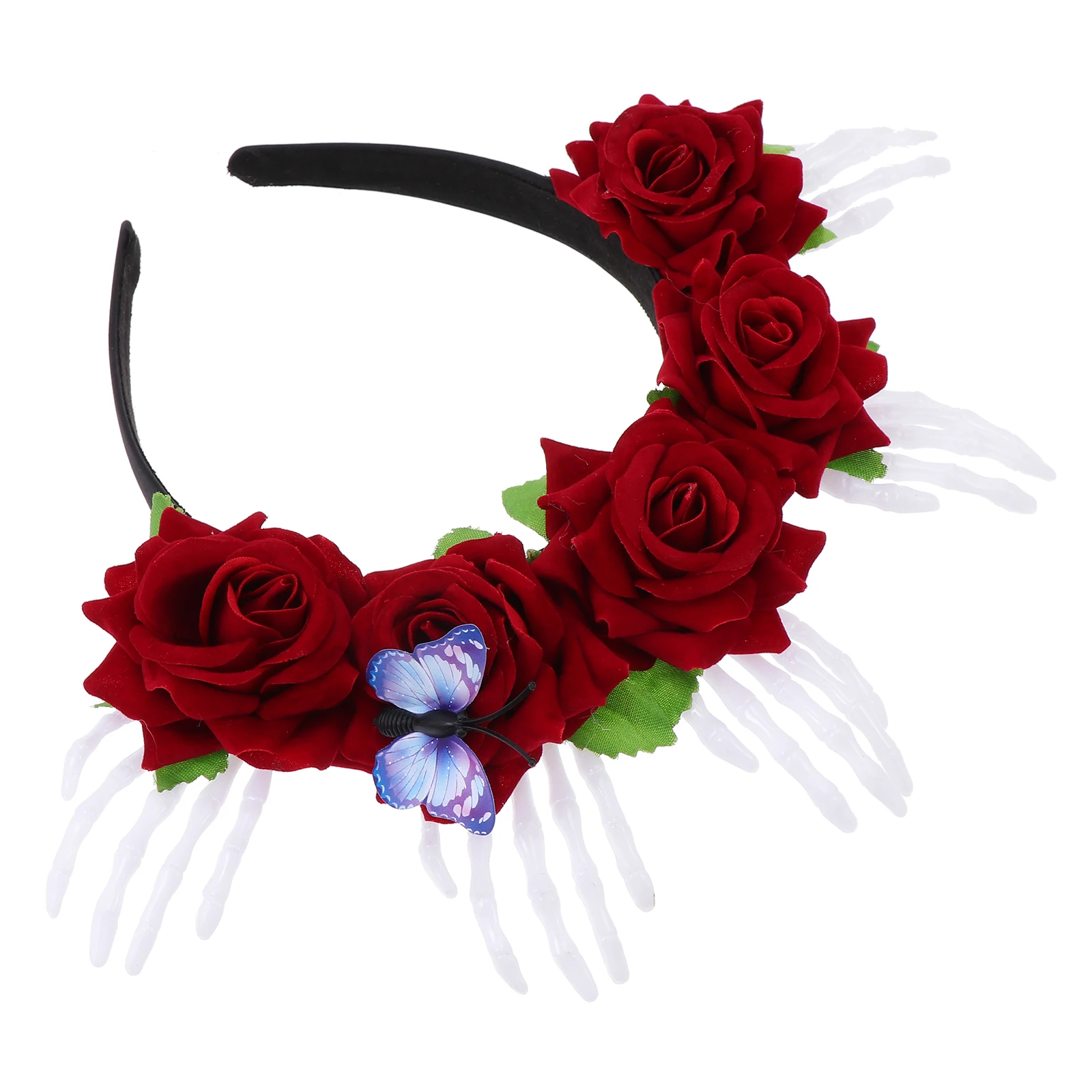 

Halloween Headband Day of The Dead Headbands Hair Accessory Headdress Rose Adornment Party