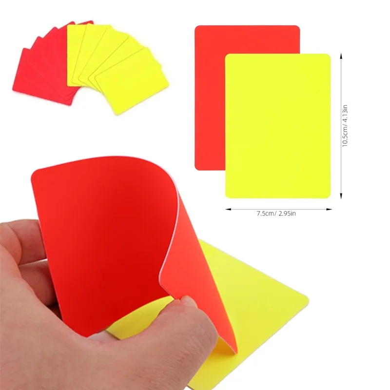 10Pcs Multi-Function Referee Cards Red Yellow Soccer Football PVC Cards Professional Lightweight Compact Referee Sports