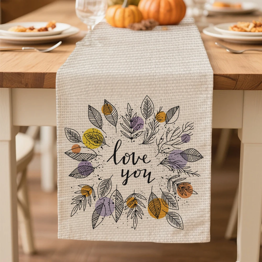 

table runners autumn leaf pattern Table decoration and accessories for Festival party Thanksgiving Day tablecloth