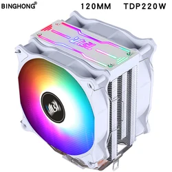 White CPU cooler pure copper heat pipe desktop 1200 cooling system 4PIN 12cm CPU cooling fan AMD INTEL 2011X79 X99 CPU heat sink