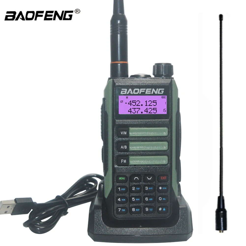 BAOFENG UV-16 Walkie Talkie Tri-Band Powerful Waterproof VHF/UHF CB Ham Dual Band Professional Two Way Radio USB-C Charger