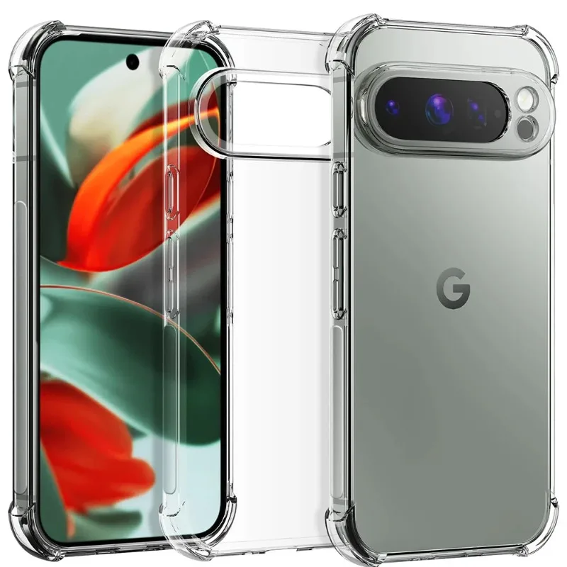 حافظة شفافة لهاتف جوجل بيكسل 9 10 برو XL غطاء خلفي رفيع ناعم من مادة البولي يوريثان الحراري لهاتف Pixel10 Pixel 9A 8 8A 7A 6 Pro Pixel 9 Pro