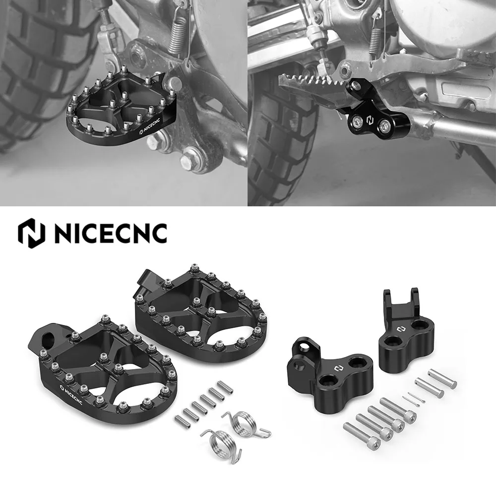 

1996-2024 For Suzuki DR650S DR650SE DR 650 S/SE Enlarged Footrests Footpegs Lowered Footpeg Bracket 1.5" Drop 1" Offset