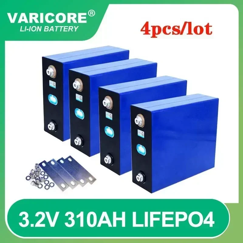 4PCS 3.2V 280Ah 310Ah 105Ah 90Ah LiFePO4 Rechargeable battery DIY 12V for Electric car RV Solar Energy Golf Cart TAX FREE