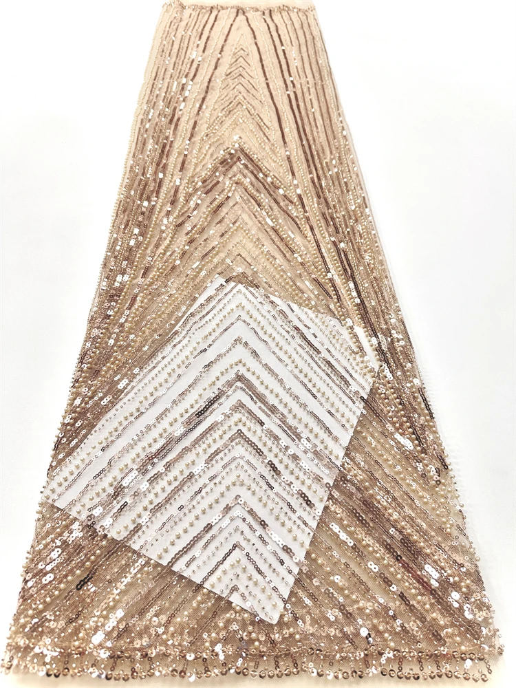 2025 فاخر الأفريقي الترتر مطرز أقمشة الدانتيل عالية الجودة العريس النيجيري الزفاف الزفاف التطريز الفرنسية تول الخياطة