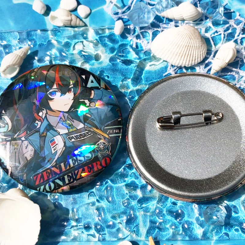 Zenless Zone Zero Nekomiya Mana Soukaku Von Lycaon Corin Wickes Cosplay Badge Pin SPTE Tinplate Brooch Game Anime Prop