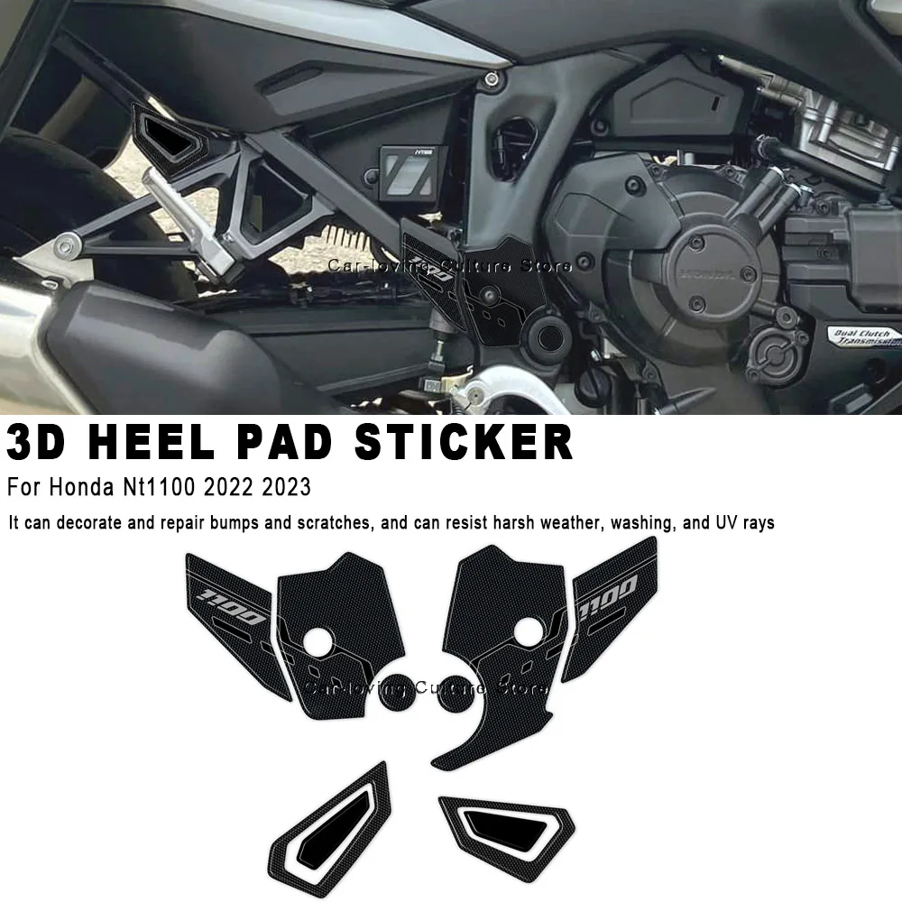 

For Nt1100 2022-2023 Waterproof Protective Sticker Motorcycle Heel Pad Stickers 3D Epoxy Resin Sticker