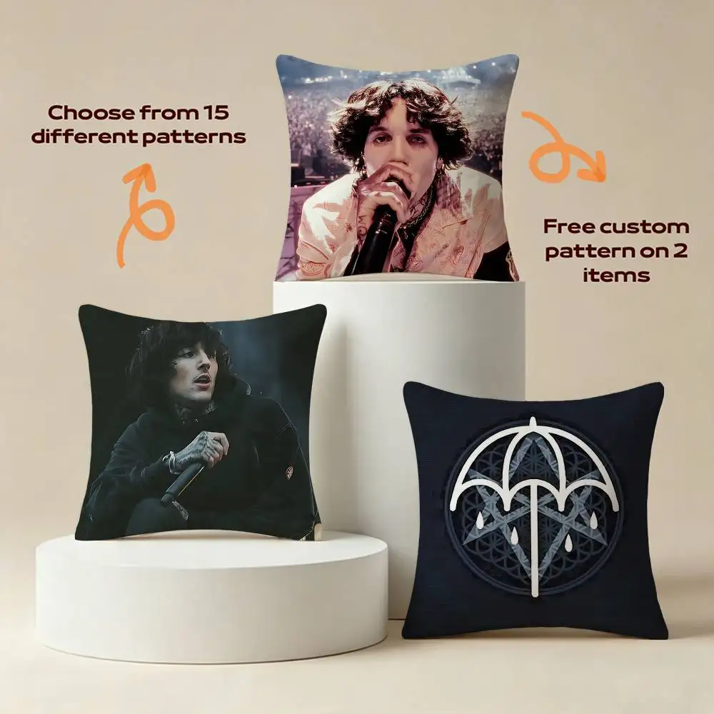 Oliver Sykes Bring Me The Horizon Square Sofa Pillow Cover Solid Color Living Room Home Decor Cushion Case