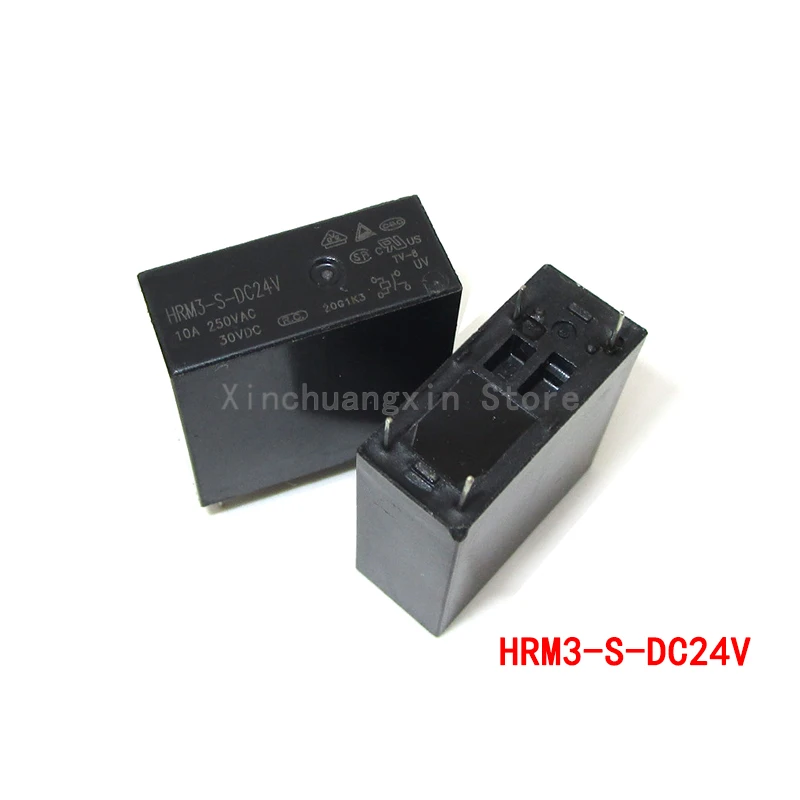 Electromagnetic power relay HRM3-S-DC5V HRM3-S-DC12V HRM3-S-DC24V A set of normally open 4-pin 10A250VAC can replace the HF36F-S