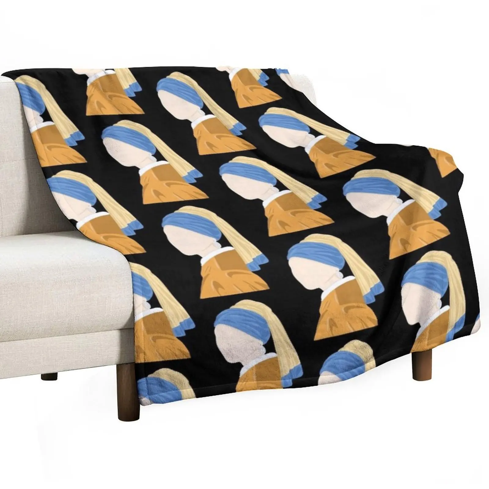 Girl with a pearl earring Throw Blanket Luxury Brand Cute blankets and throws Blankets