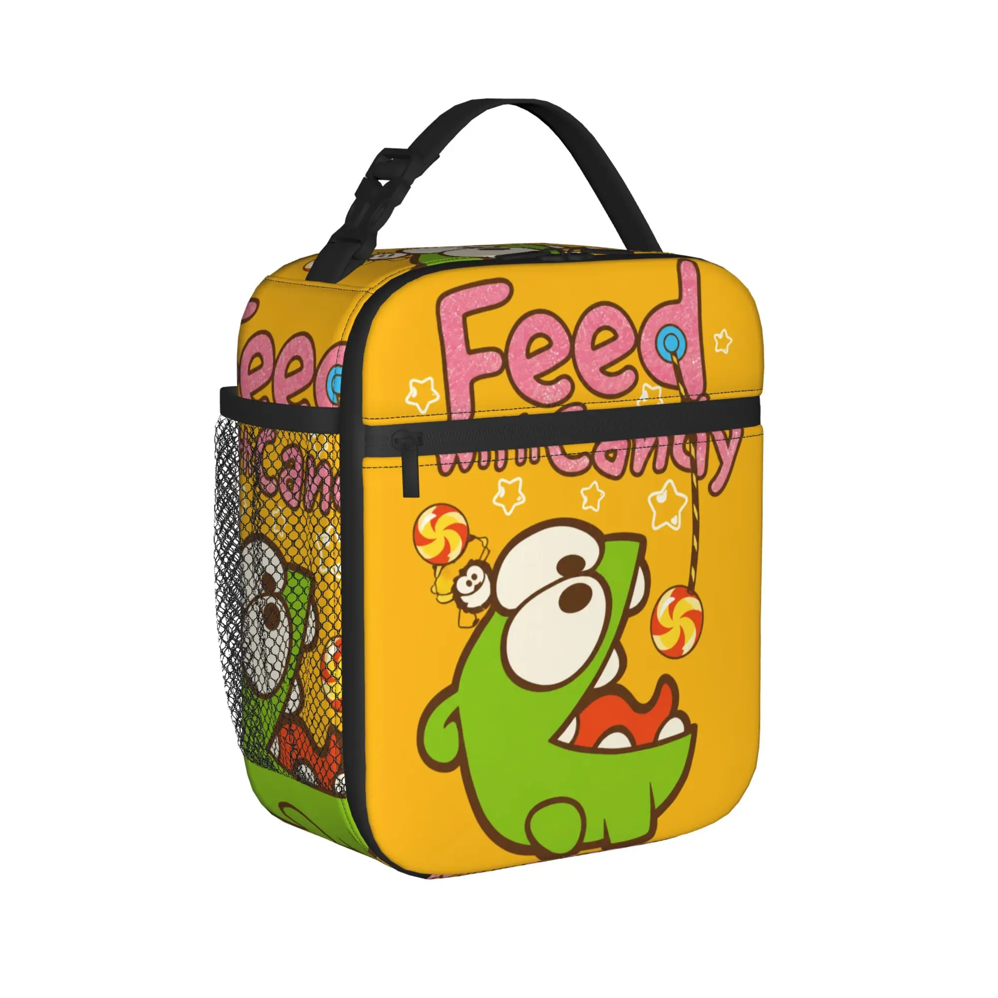 Om Nom Cut the Rope Feed With Candy Insulated Lunch Bags Large  Reusable Cooler Bag Tote Lunch Box Beach  Picnic Girl Boy
