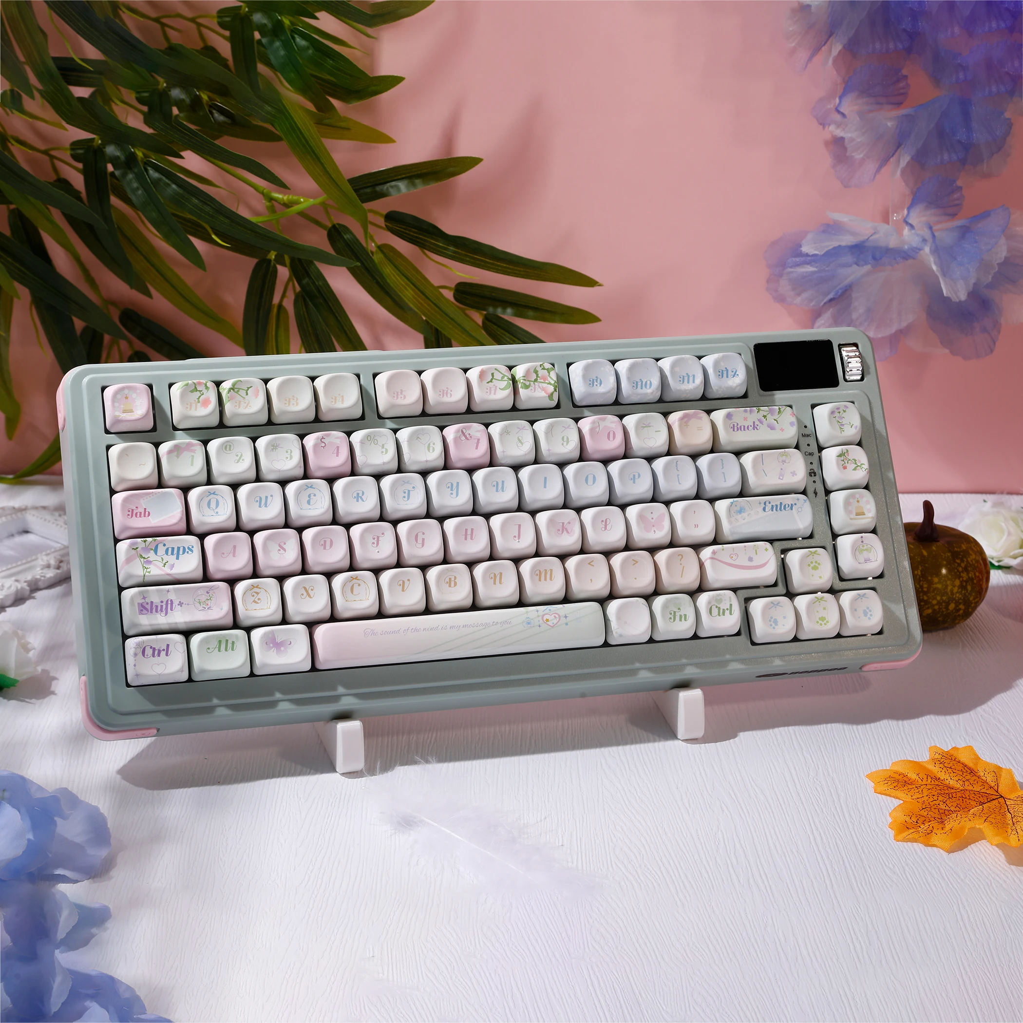 120 Key Wind Chime Thema Toetsen Leuke Gift Keycaps PBT Cherry Profiel Keycap voor ANSI Mechanisch Toetsenbord Made68 Mad68 Wooting 60