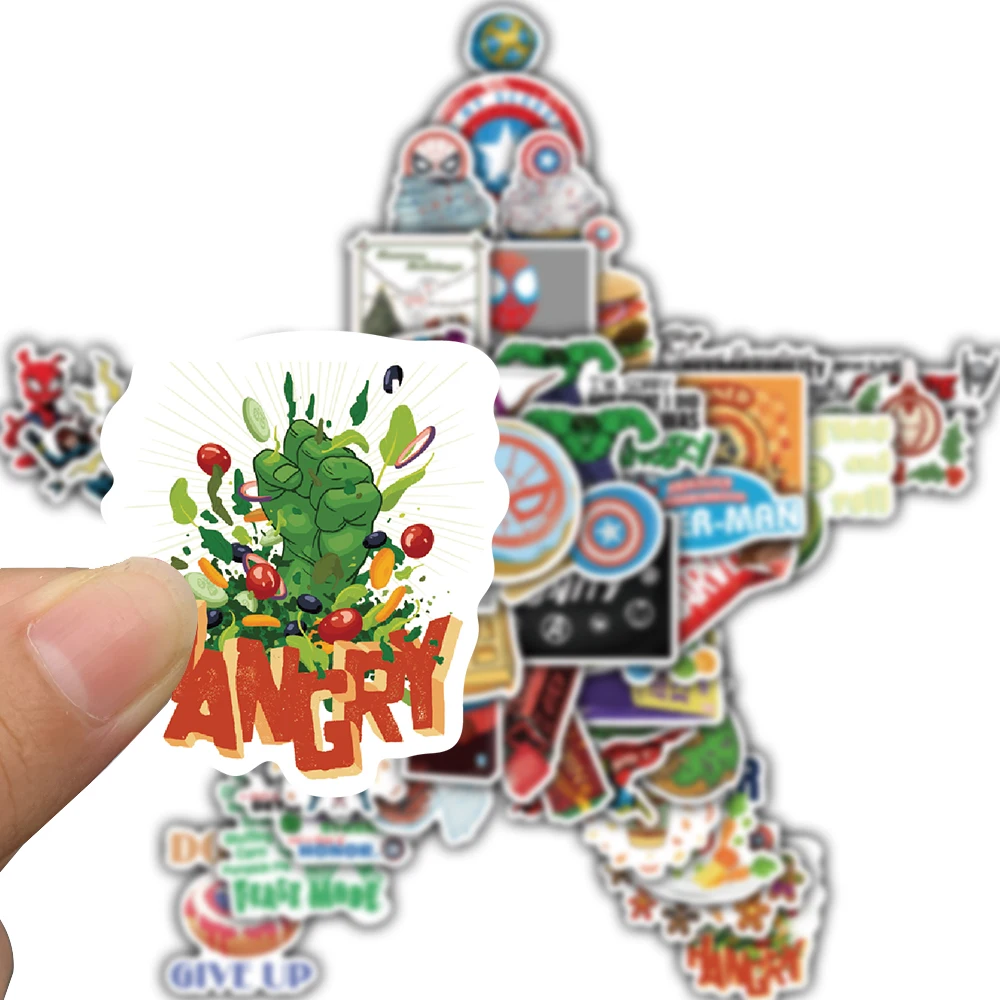 50 個 Fosun Food4 ステッカースクラップブッキング荷物リビングルームラップトップ自転車コーヒーアート画像スケートボード防水ステッカー