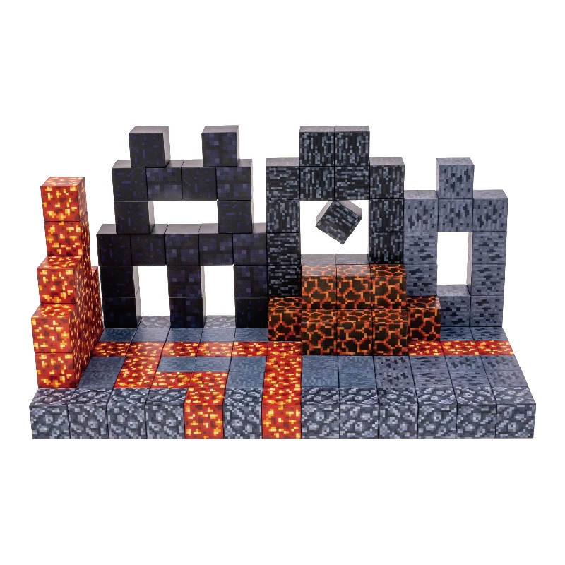 لتقوم بها بنفسك مجموعة مكعبات البناء المغناطيسية عالم الألغام ثلاثية الأبعاد بكسل الطوب الاطفال الجذعية مونتيسوري التعليمية تجميعها اللعب أفضل هدية للأطفال