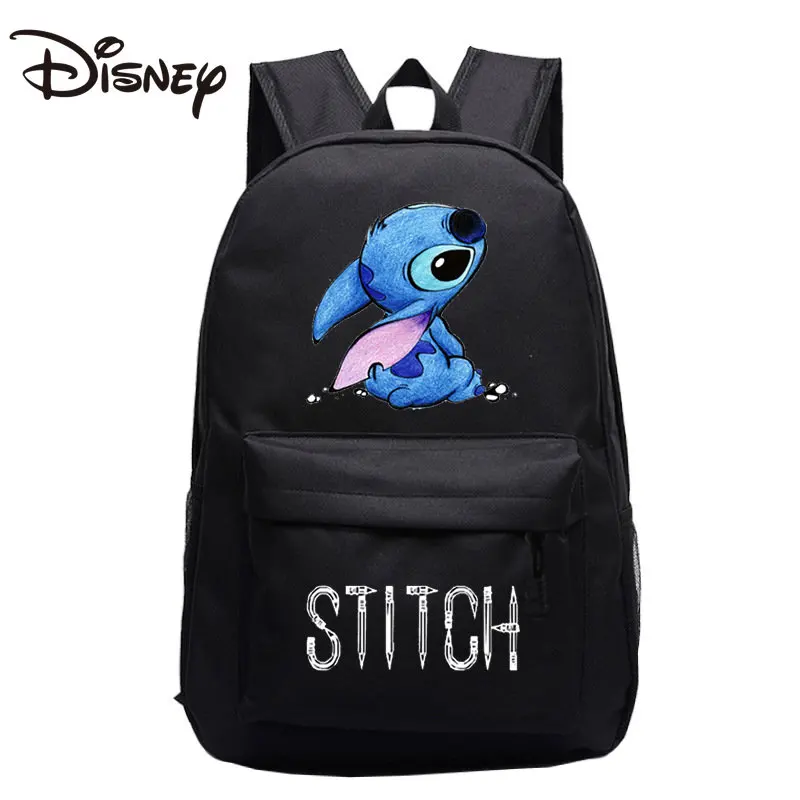 MINISO Disney Stitch Cartoon Print Backpack Student School Bag Outdoor Travel Bag Backpack Women  Backpack Men