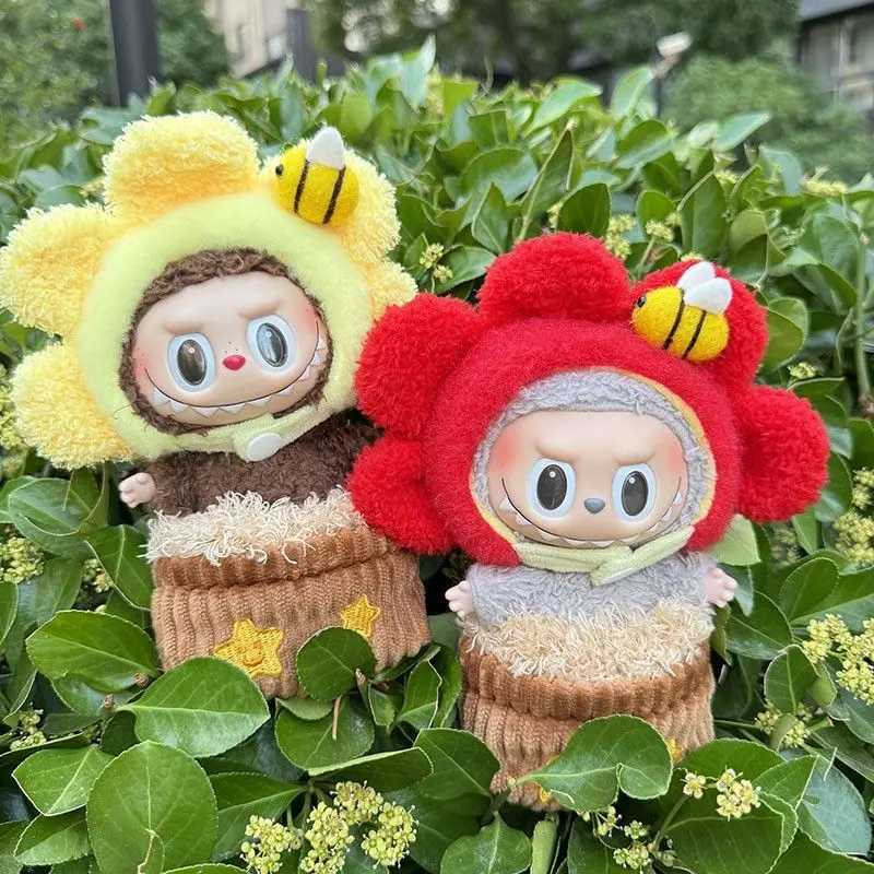 

17cm Doll Clothes Sunflower Toy Figure For Labubu Blind Box Dolls Bag Accessories Collectible Kids' Clothing Toy Hobbies