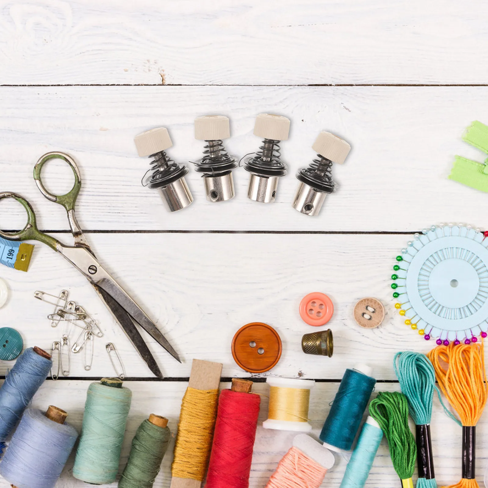 

12pcs Sewing Machine Parts Metal Tension Regulator Guide Clip Practical Thread Clamp For Efficient Thread Management - Sewing