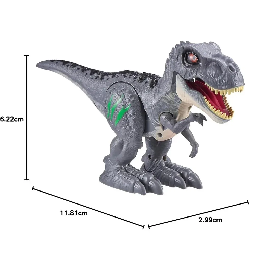 Zuru Attack Grey Tyrannosaurus Battery Powered Robot Toy, Dinosaur Model Simulation Toy, Robot Dinosaur Gift for Children