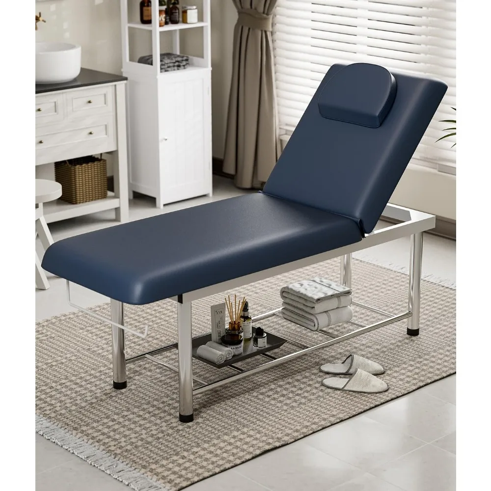 Mesa de massagem profissional, cama de exame resistente para tratamento, terapia médica, tatuagem, encosto ajustável, 550 libras