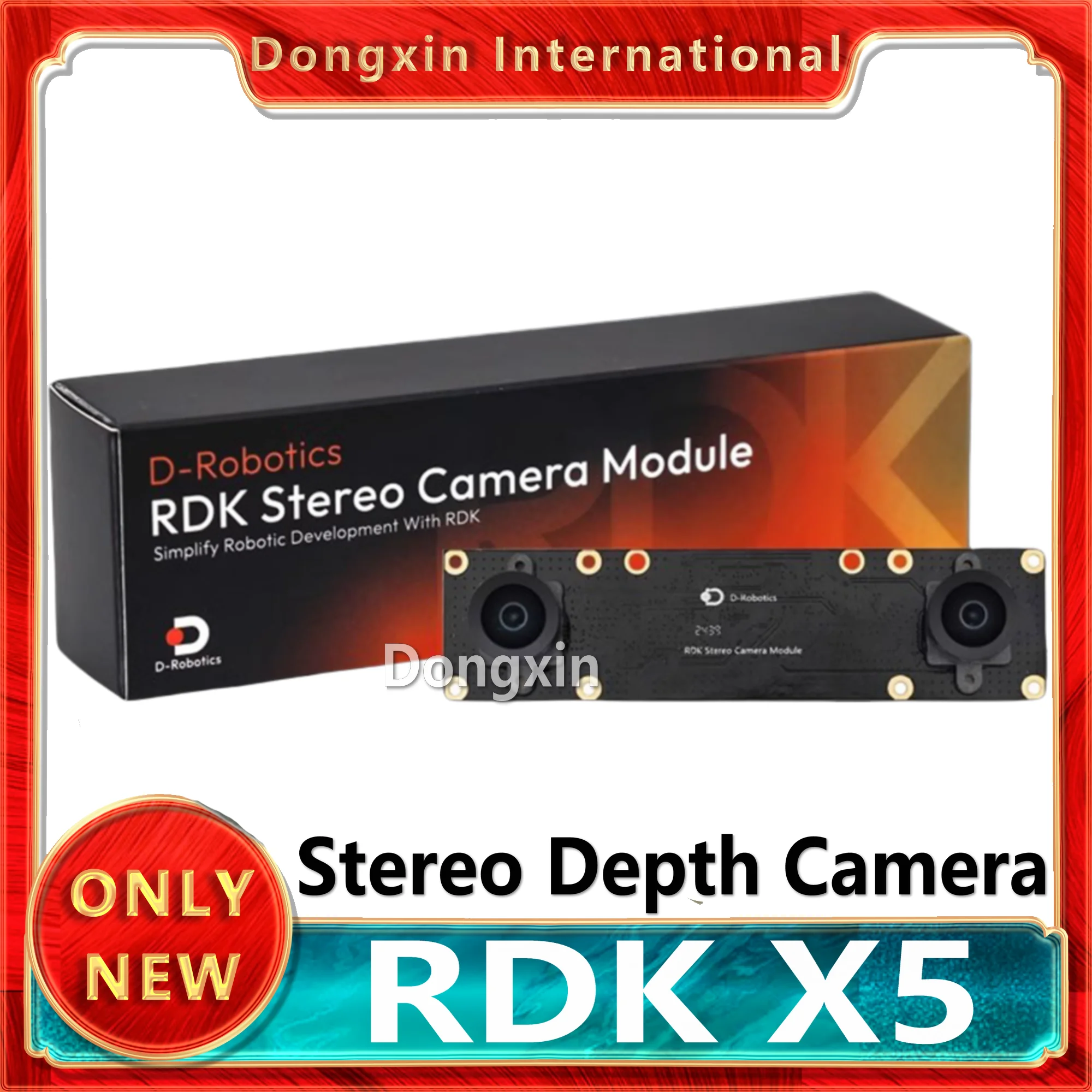 

D-Robotics RDK X5 MIPI Stereo Camera Module AI artificial intelligence binocular depth camera module super wide angle