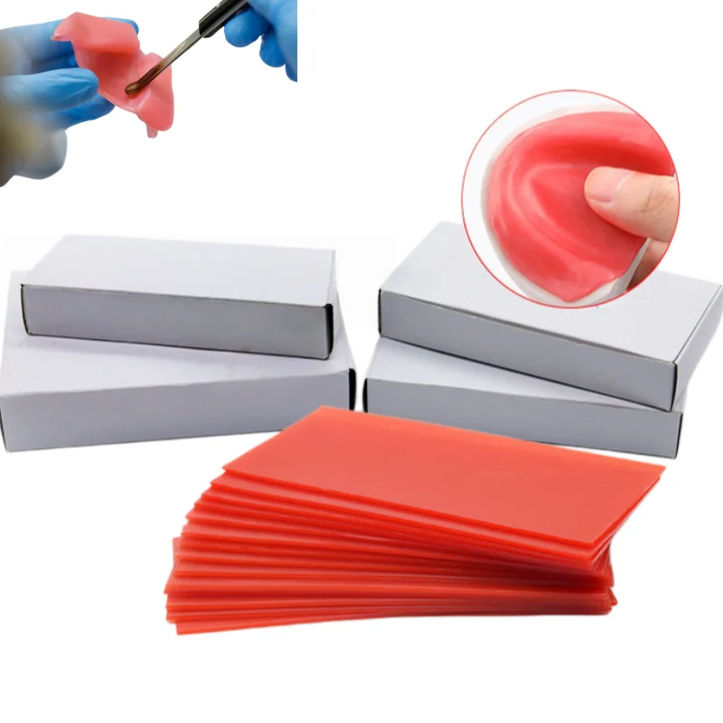 

1box 1.3/1.5/2.0mm Dental Base Plate Wax Modeling Wax for Denture Casting Lab Auxiliary Material for Molding Dentistry Supplies