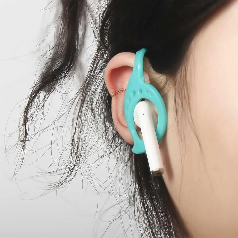 2pcs Silicone Earphone Protective Clip Anti Drop Non-Slip Silicone Earbud Covers Headphone Pads Prevent Falling Off