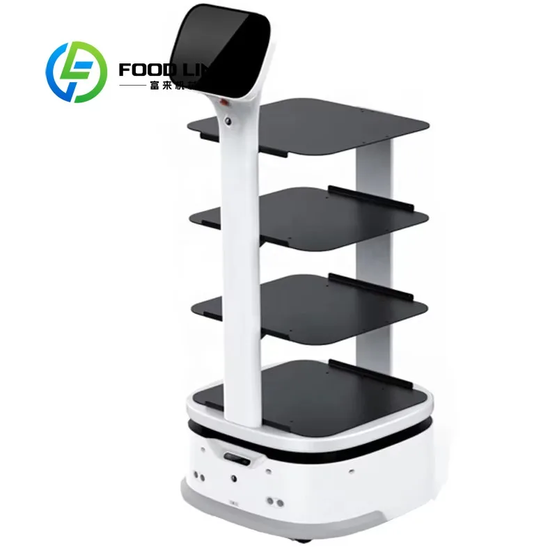 Customized Autonomous Delivery Robot Intelligent Waiter Service Robot For Restaurant Hotel Coffee Shop Fast Food Catering Lobby