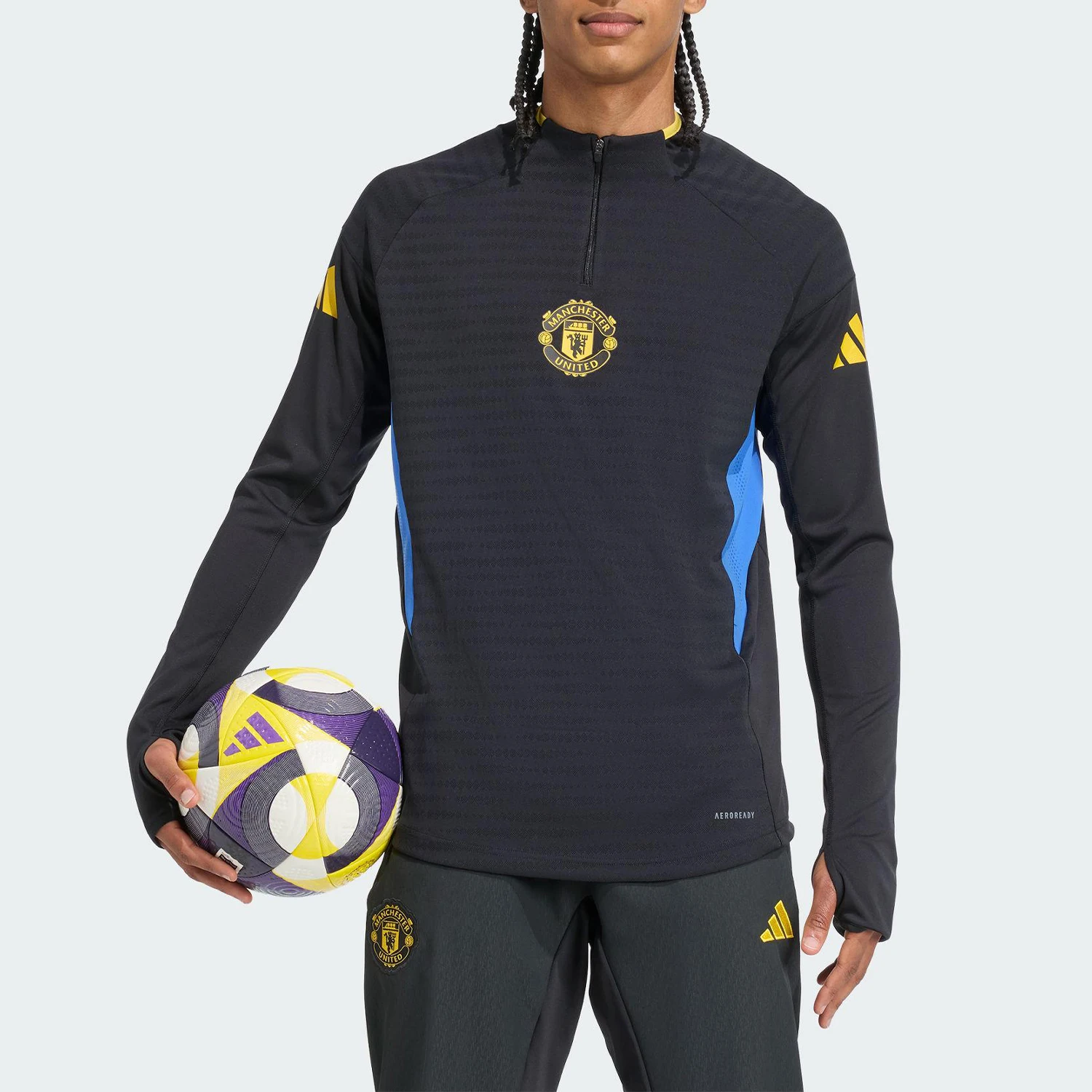 Adidas genuine Mens Manchester United Player Edition Football Training Long Sleeve JP3147