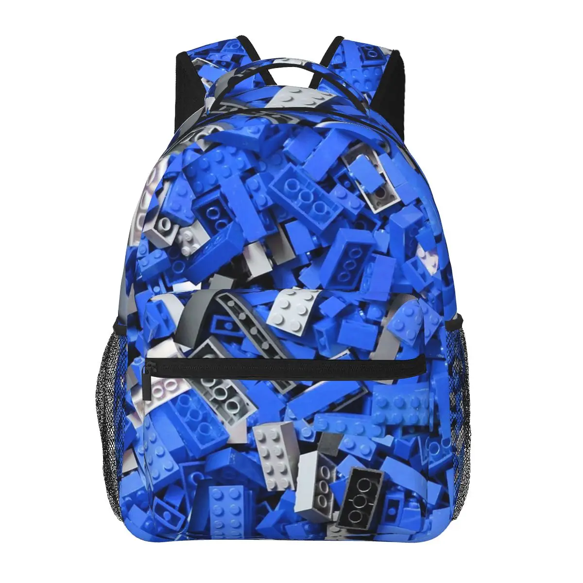 Loads Of Bricks (blue) Backpacks Boys Girls Bookbag Students School Bags Cartoon Kids Rucksack Shoulder Bag Large Capacity