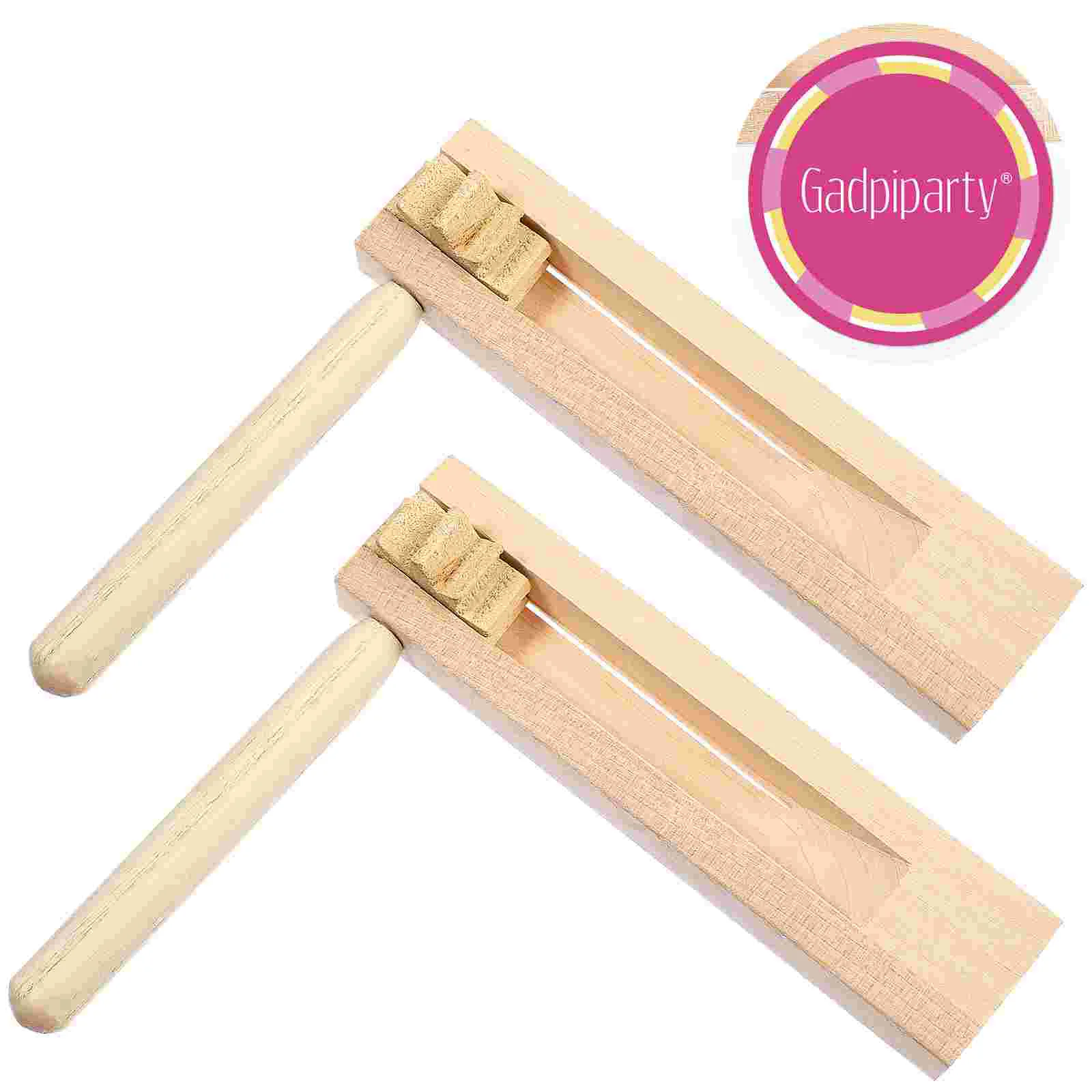 2 Pcs Soundboard Noise Maker Matraca Toy Musical Instrument Ratchet Toys Wooden Traditional