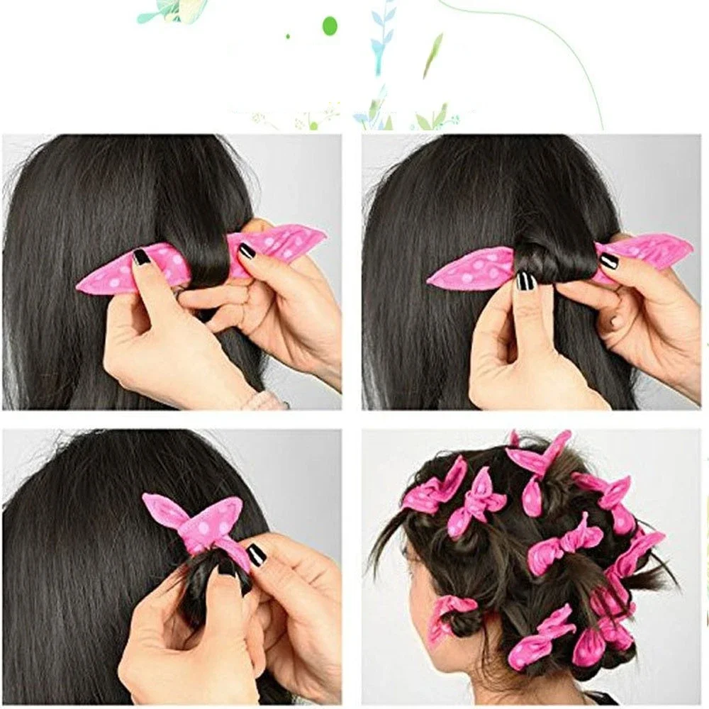5pcs/set Heatless Hair Curlers No Heat Hair Rollers Soft Curls Women Sleeping Lazy Curling Rods Wave Formers Hair Styling Tools