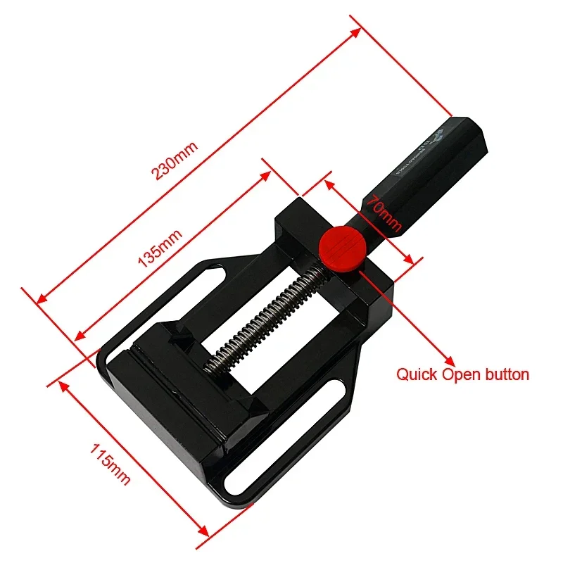 1PCS Flat Tongs Manumotive Screw Precision Parallel-jaw Vice Plain Jig QGG Full Aluminum Drill Press Stand Kit Benchs Clamp