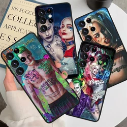 Harley Quinn Clown For Samsung S24 S23 S22 S21 S20 FE S10e S10 S9 Ultra Plus Plus Soft Silicone Black Phone Case