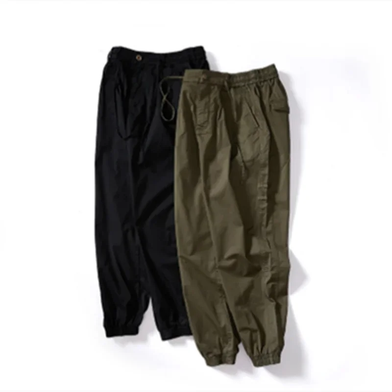 

Men's Casual Ninth Pants New Loose Mid-waist Overalls Outdoor Hiking Trekking Riding Camping Tooling Travel Trousers Clothing