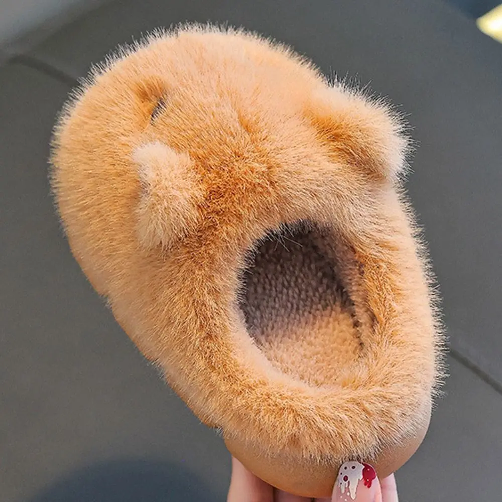 شباشب كابيبارا الجديدة اللطيفة للأطفال تحافظ على الدفء على الأرض، شباشب منزلية مريحة في الداخل #2