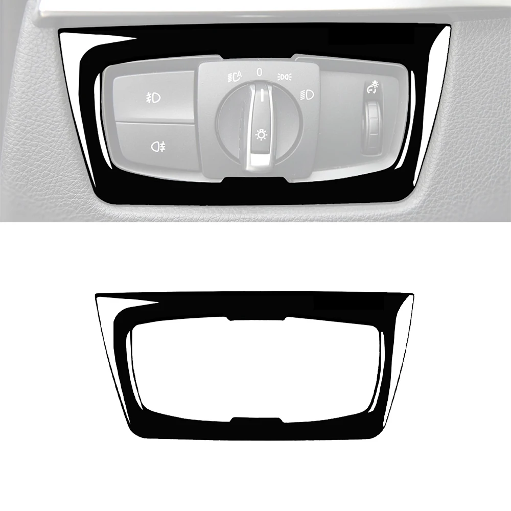 Décoration de panneau de commutateur de lumière de sauna, garniture de couverture, décalcomanie noire de piano, accessoires de voiture pour la série 3, 3ightF30, F34, 2013, 2014, 2015, 2016, 2017