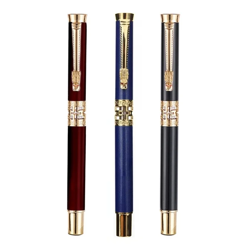 Full Metal Roller Ballpoint Pen Brass Metal Business Pen Men Gift Writing Pen Glass fountain pen Glass pen