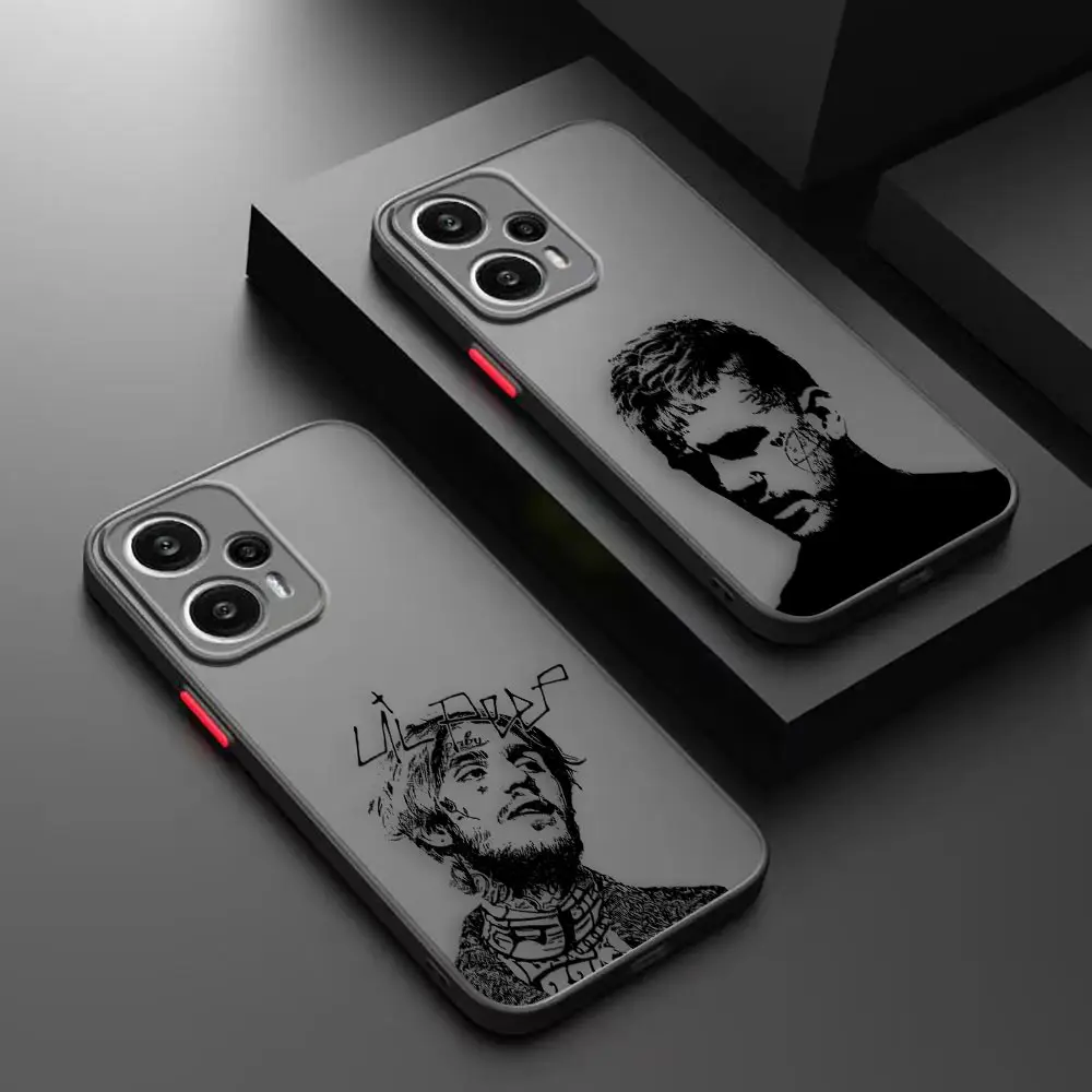 Cry Baby Rapper Lil Peep Hell Boy Matte Phone Case for Redmi NOTE 12S 12 11 10 11S 10S 9 9S 9T 8 7 6 5 PRO PLUS 4G 5G Case Funda