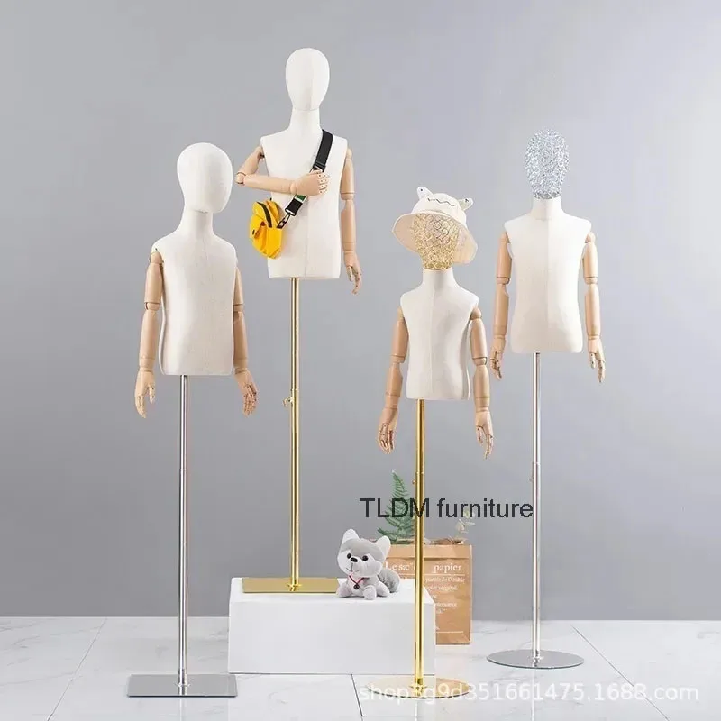 

Children Mannequin Props Boy's and Girl's Clothing Window Display Stand Mannequin Clothing Store Upper-Body Children Model R