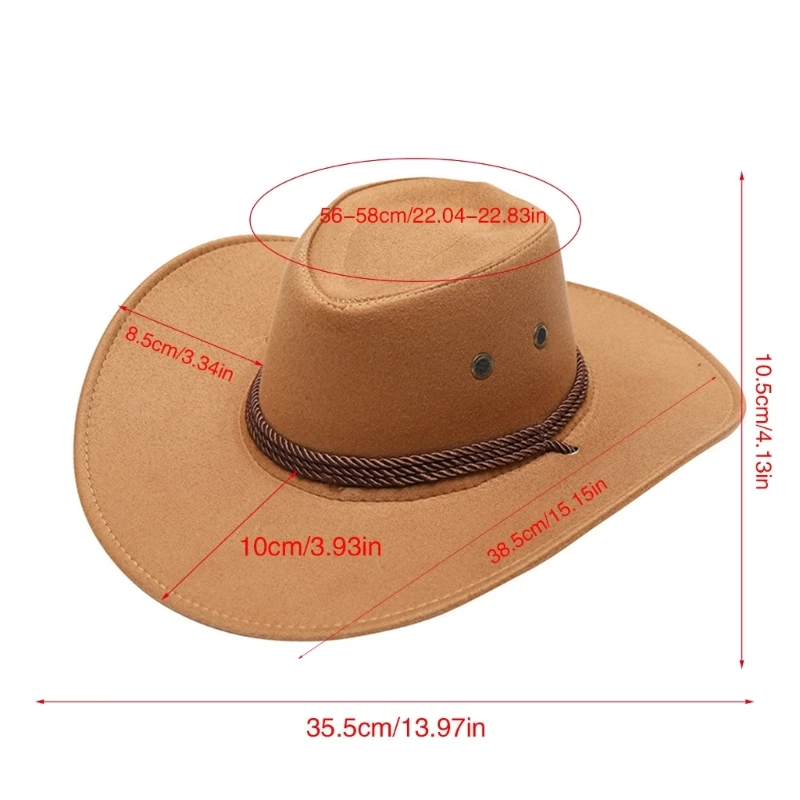 S1Y1 Cowboy Hats Fedora Cowgirl Hat For Women Bachelorette Party Hat Travel Hat