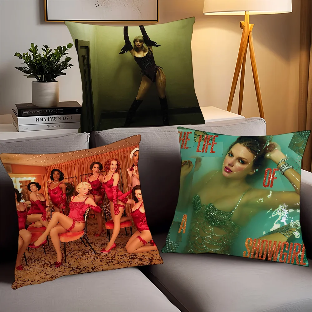 Singer The Life Of T-Taylor A Showgirl Pillow Case Office Cushions Suitable For Sofa Car Bedroom Decorative Cushion Cover