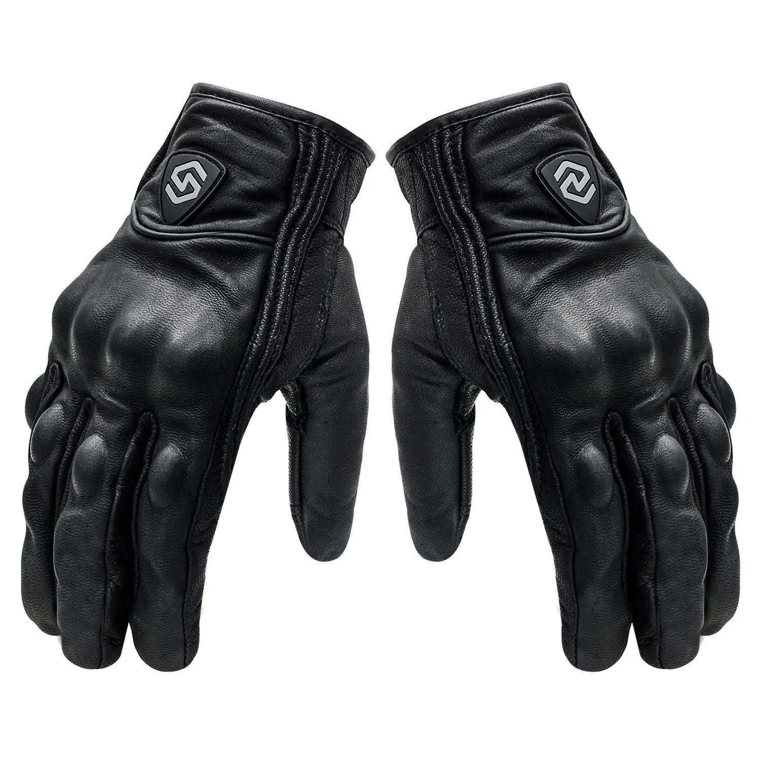 

1 Pair Outdoor Protective Gloves Leather Windproof Gloves All-FingerPressScreen Gloves Motocross Riding Gloves