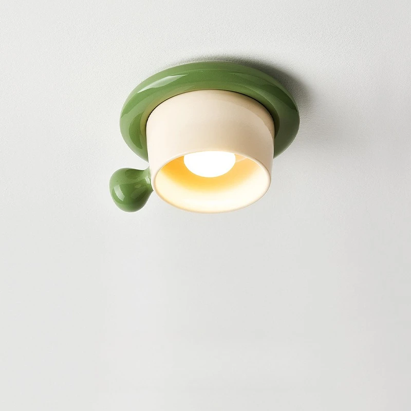French Cream Creative Mug Shaped Spot Light Recessed Downlight Decor Lamp For Entryway Aisle Balcony Kids Space