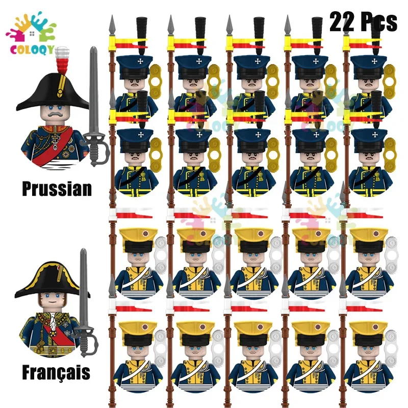 COLOQY Kinderspielzeug 22/10 Stück Napoleonische Kriege Militär General Soldat Bausteine Imperial Navy Figuren Spielzeug für Kinder Geburtstagsgeschenke 4