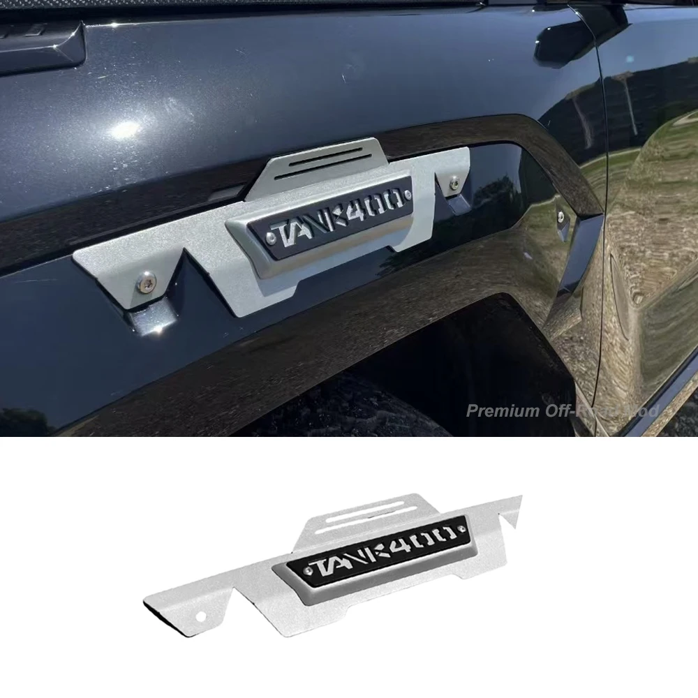 For 2023-2025 Tank 400 Front Wheel Arch Aluminum Alloy Armor Trim Wheel Arch Decoration Sticker Fashion Car Exterior Accessory