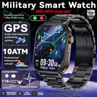 2025 New Military GPS Smart Watches Men Run RIDE Fitness Compass Heart rate Tracker 10ATM Swim Waterproof Call 178+Sports Watche