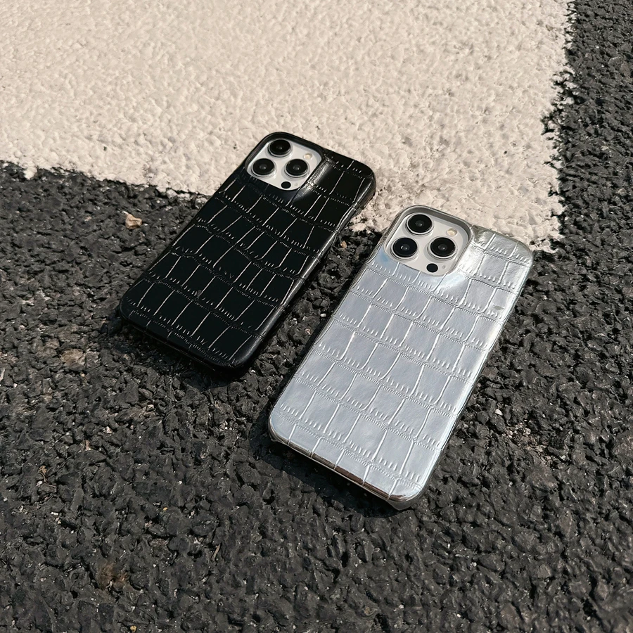 Funda de teléfono polaca de lujo para iPhone 17 Air 16 15 14 13 12 Mini 11 Pro Max X Xs Xr 8 7 Plus cubierta de piel de cocodrilo a prueba de golpes