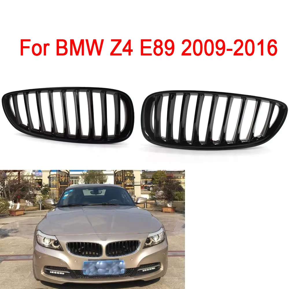 

1 Pair Car Front Grilles Kidney Mesh Grille Gloss Black 51137181547 51137181548 Car Accessories For BMW Z4 E89 2009 2010-2016