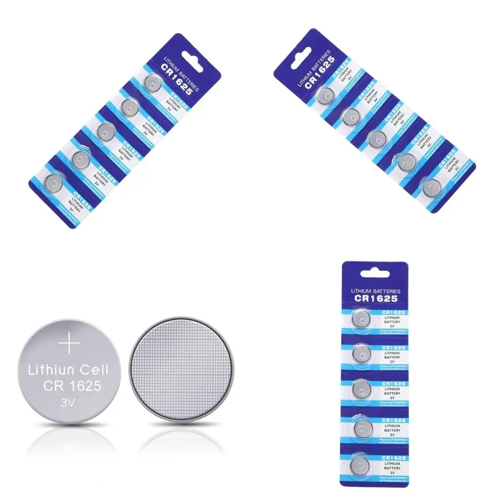 Pack of 5 CR1625 High Power Coin Button Cell Batteries for Watch Remote